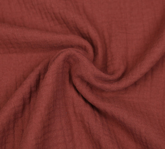 Bio Musselin Uni Rouge
