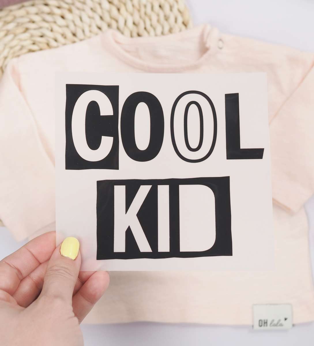 Etiquette silicone XL 3D - cool kid*thermocollant*