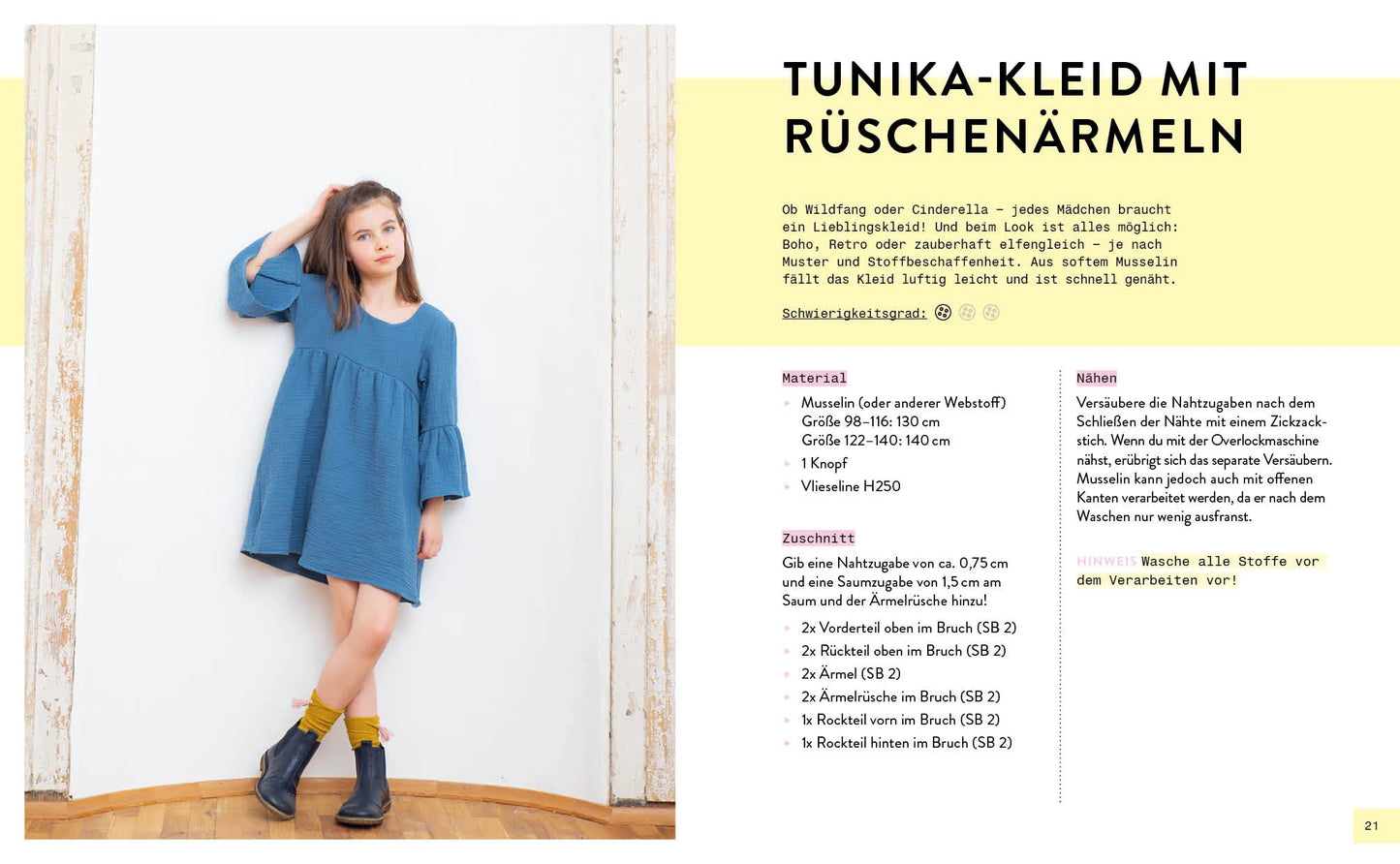 MINI-MASTERCLASS NÄHEN MIT MUSSELIN FÜR KIDS