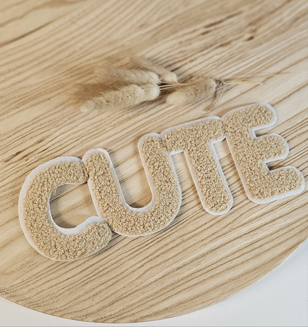 Chenille Patch Cute