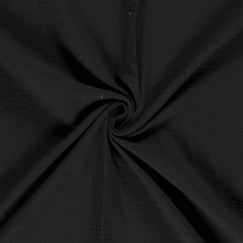 Bio Musselin Uni Black
