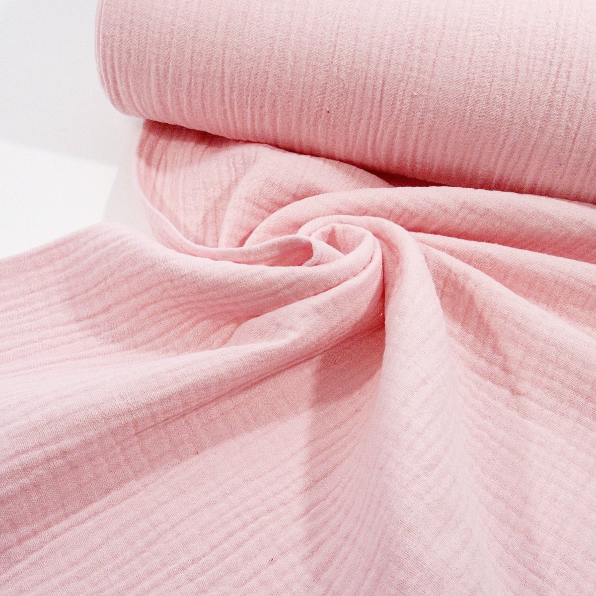 Bio Musselin Uni light Rose