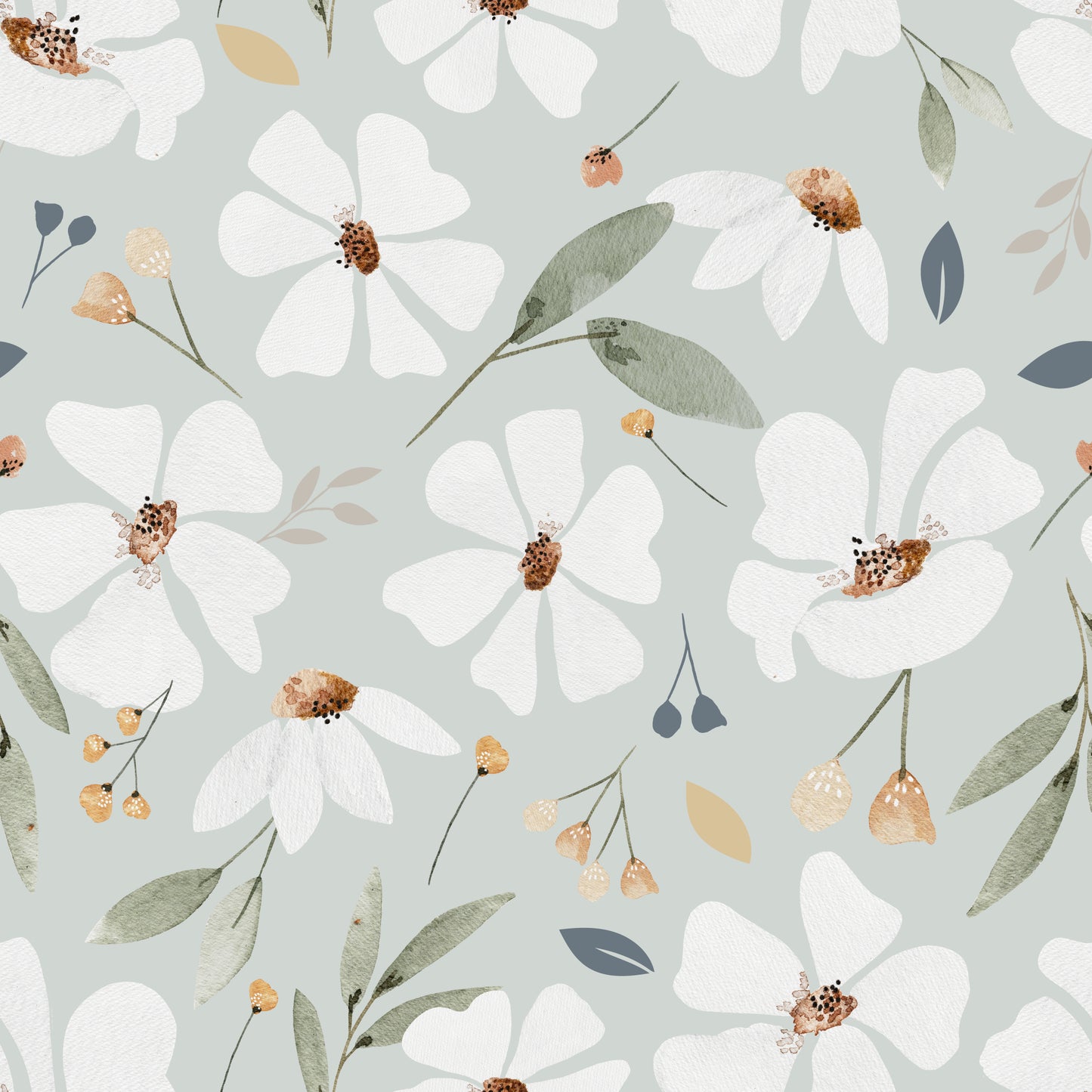Eco Flex Lycra Stoff Flowers Aloe