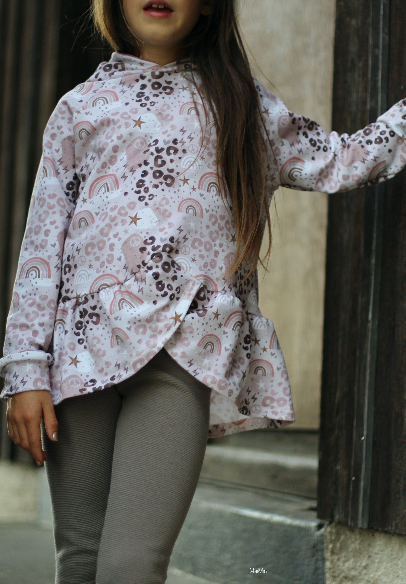 Little mitch design E-Book Schnittmuster "Rüschenhoodie Aria Maxi ''