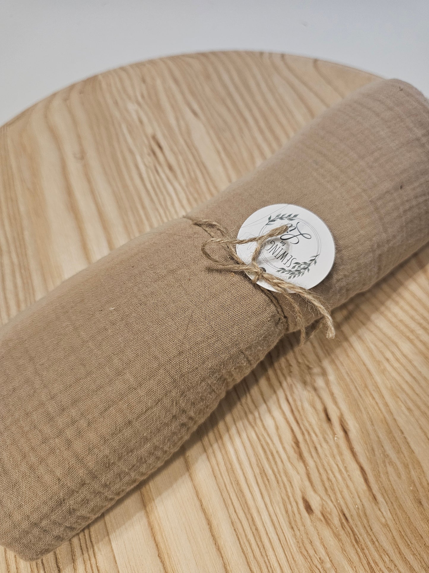 Reststück Musselin Beige 50cm