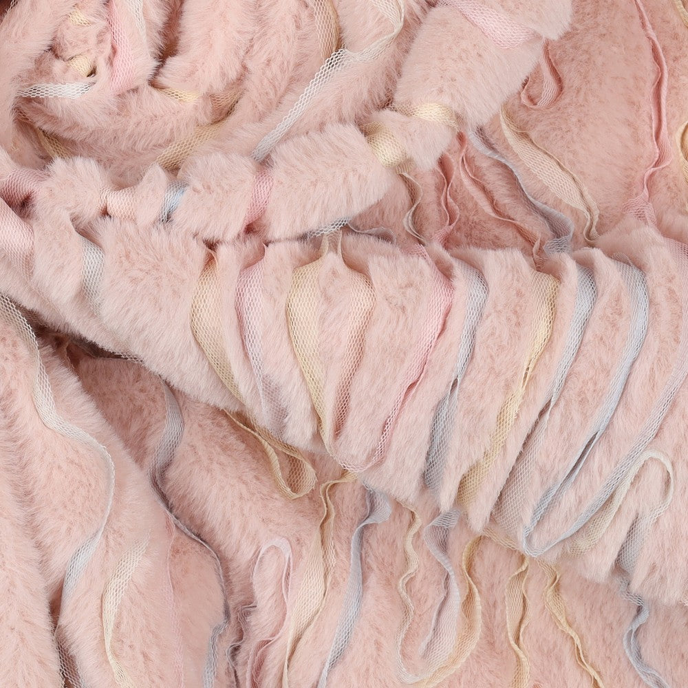 Arc-en-ciel en fausse fourrure avec tulle
