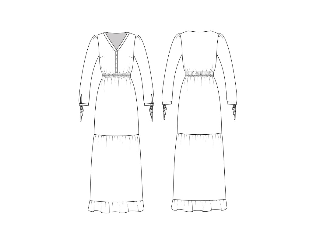 Patron de couture La Bavarese Robe ''Paola'' style bohème