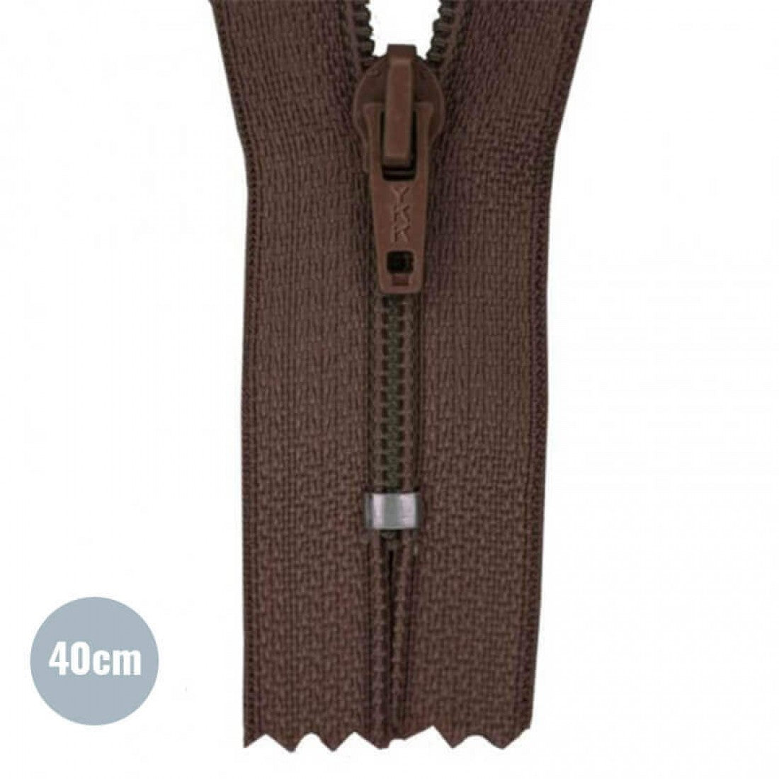 Reissverschluss nicht teilbar Braun 40cm