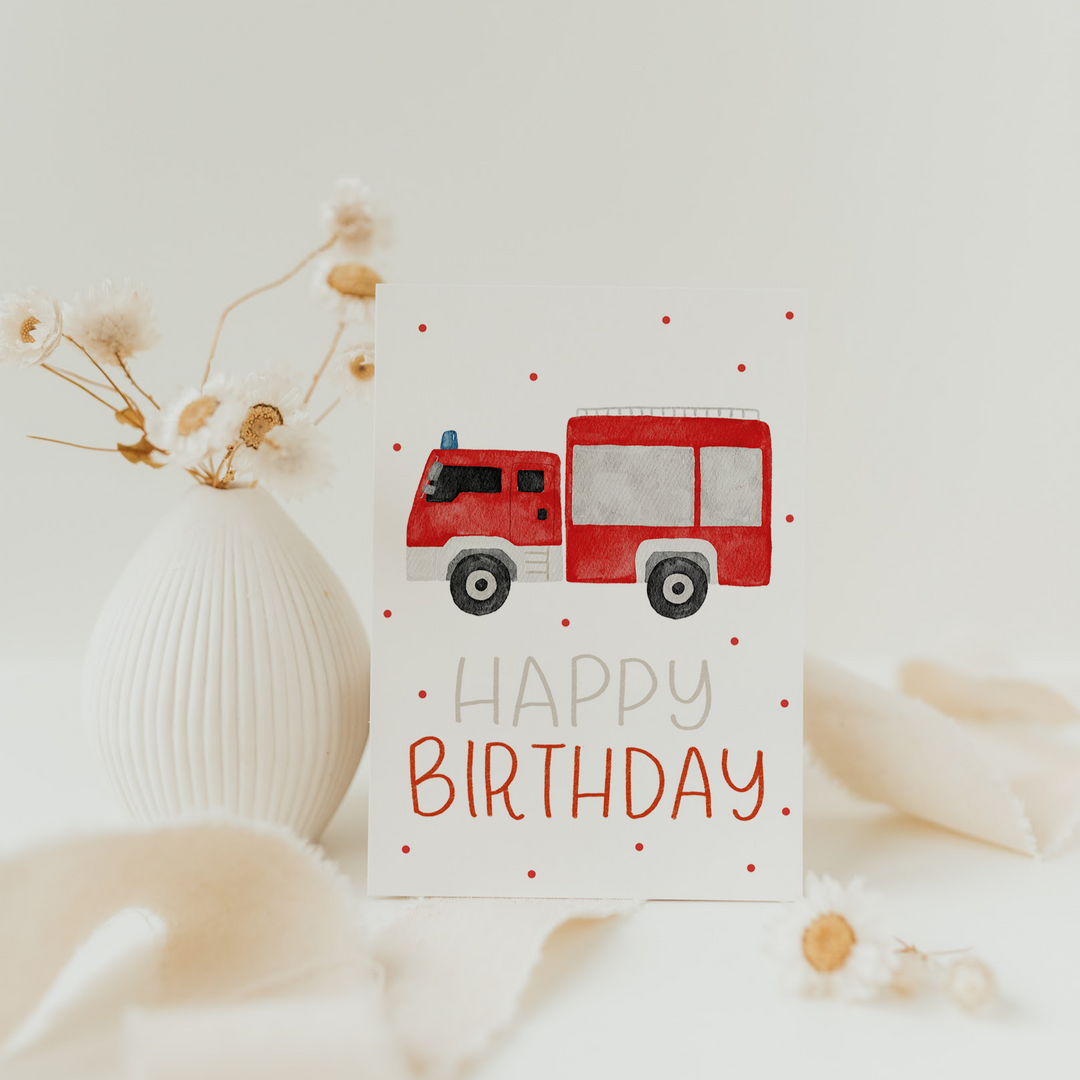 Geburtstagskarte Feuerwehr