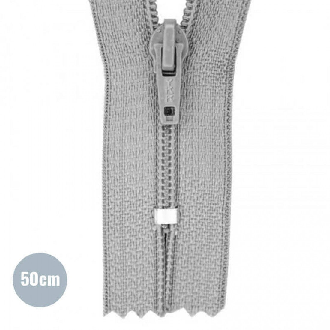 Reissverschluss nicht teilbar grau 50cm