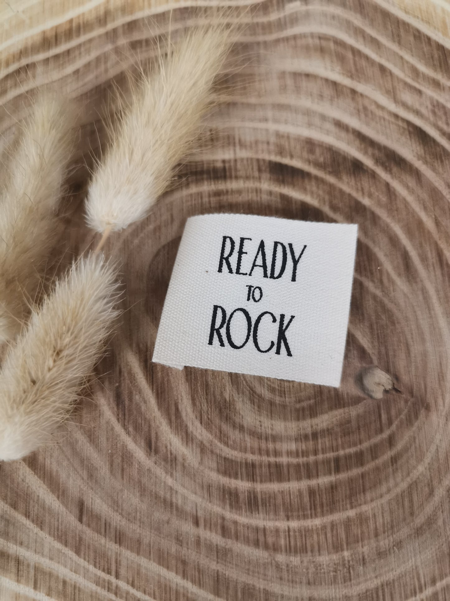 Baumwoll-Label Ready to rock
