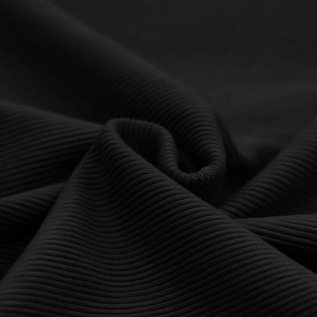 OTTOMAN RIB JERSEY NOIR