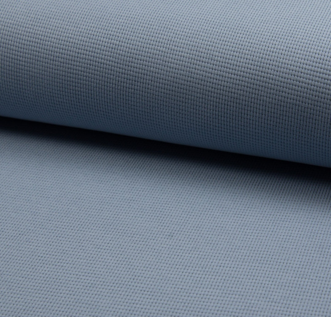Waffelstrick Dusty Blue