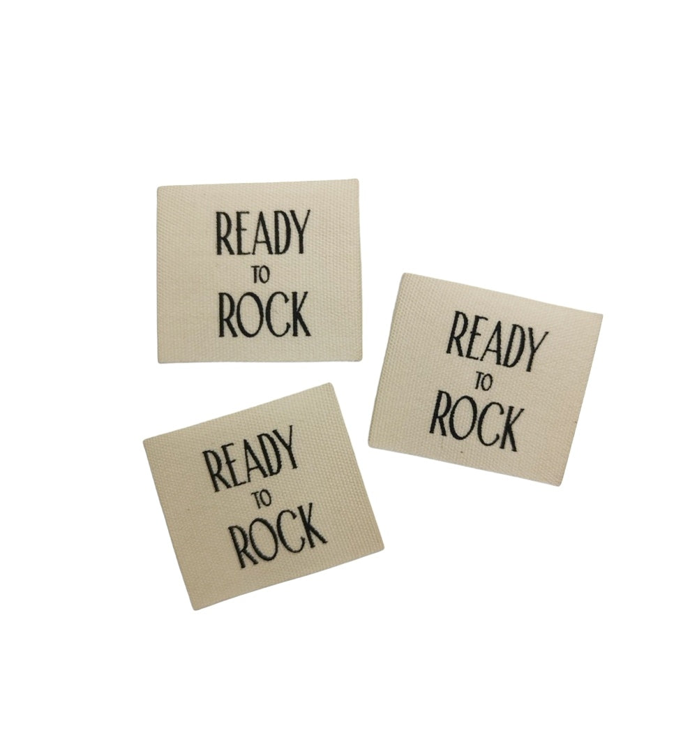 Baumwoll-Label Ready to rock