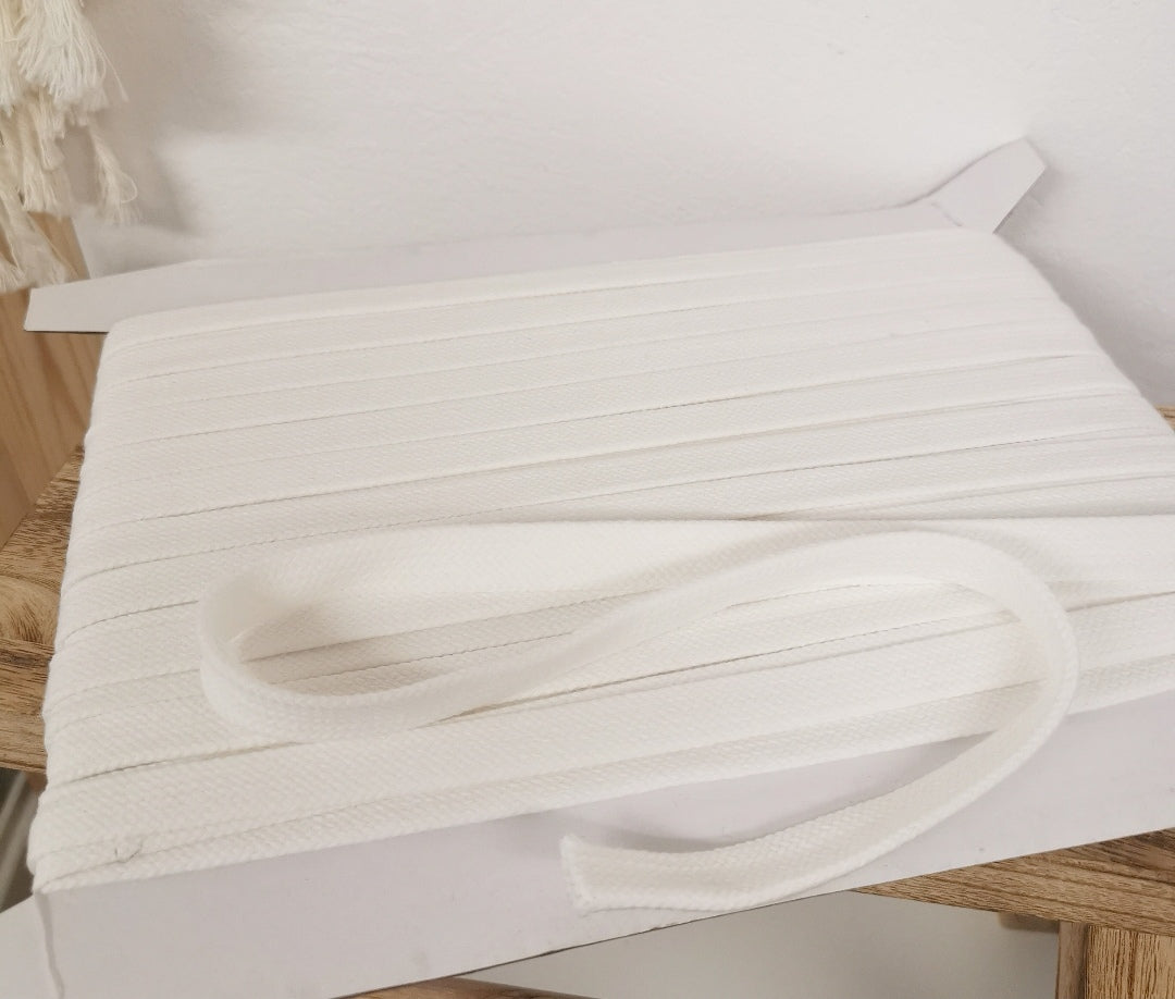 Cordon plat blanc