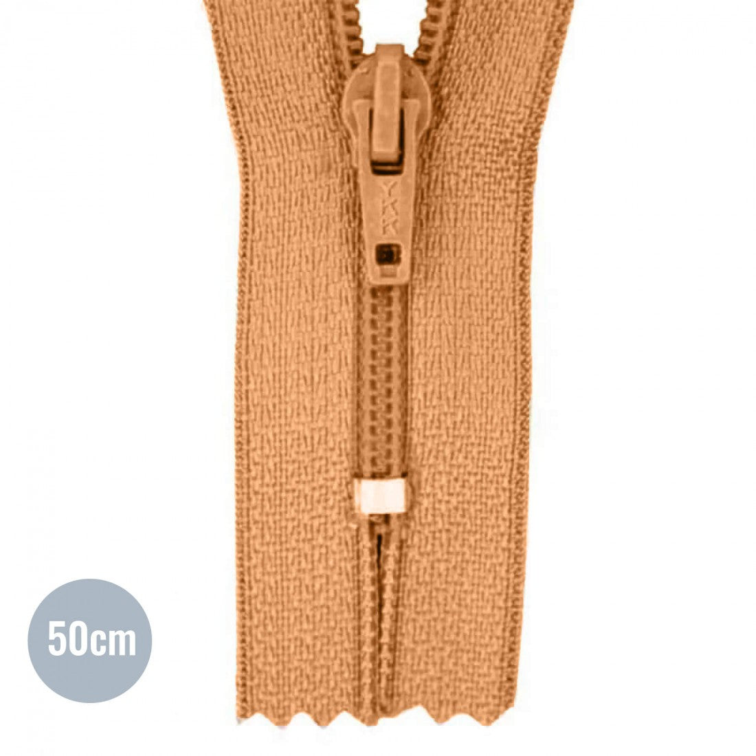 Reissverschluss nicht teilbar Kamel 50cm