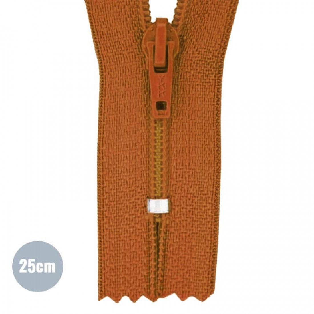 Reissverschluss nicht teilbar Cognac 25cm