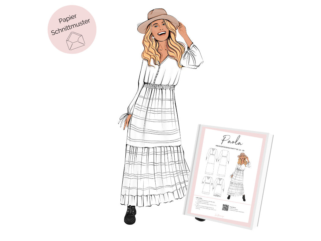 Patron de couture La Bavarese Robe ''Paola'' style bohème