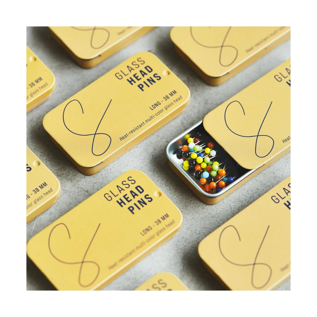 GOUPILLES À TÊTE EN VERRE 38mm (100pcs)