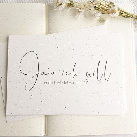 Postkarte ''Ja,ich will''