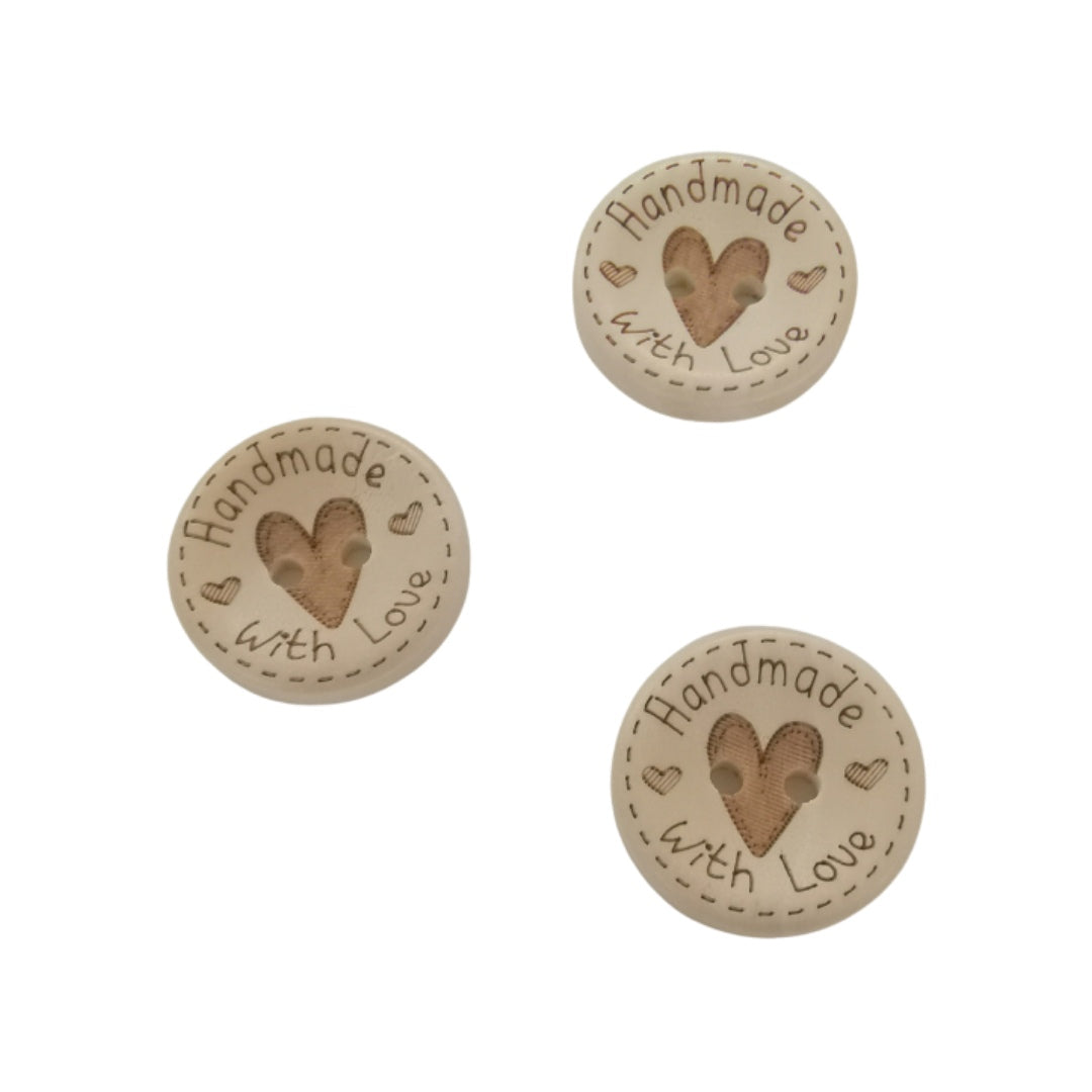 Holz Knöpfe Handmade with love