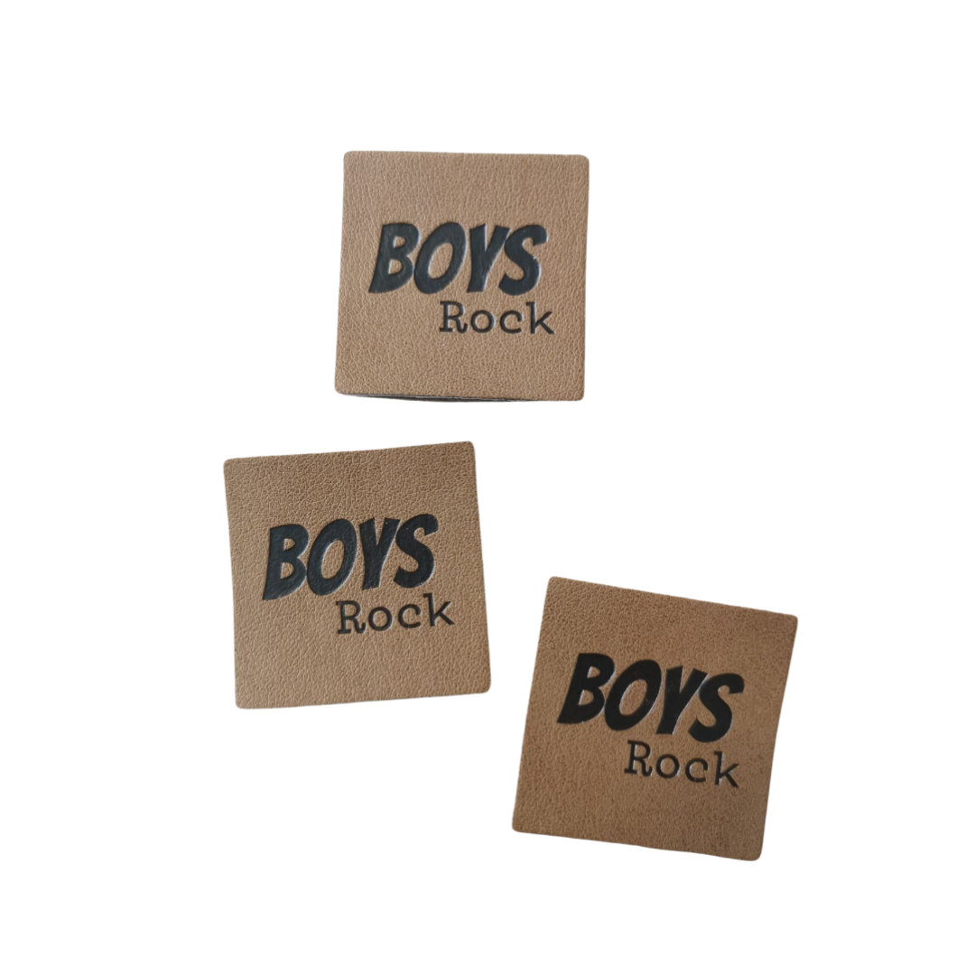 Etiquette simili cuir Boys rock