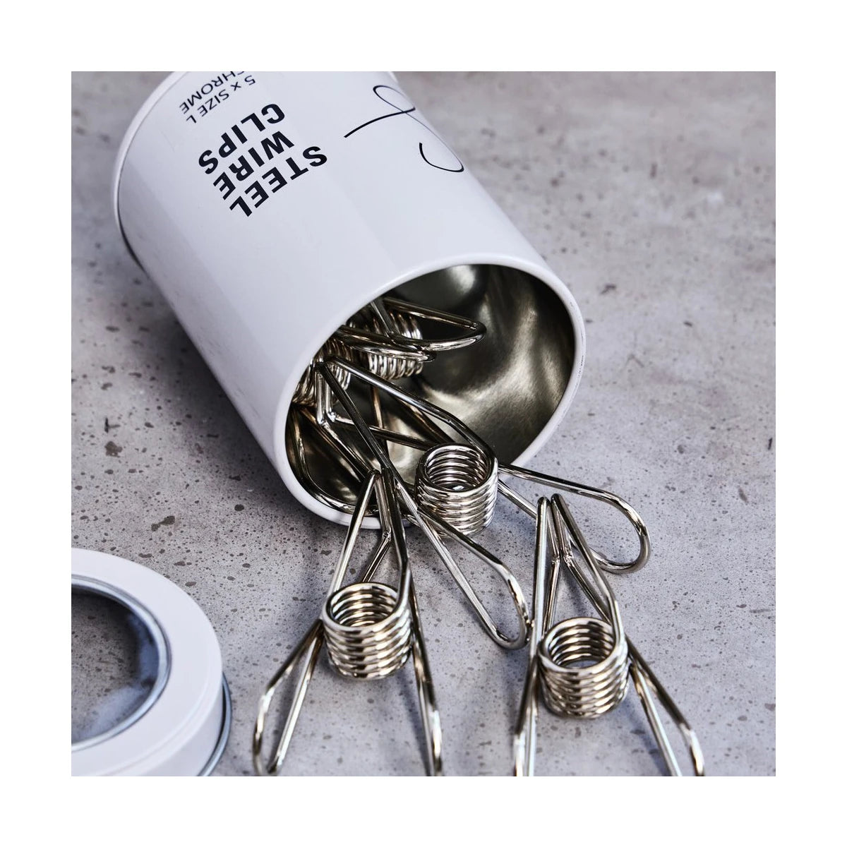 STEEL WIRE CLIPS BIG (5 pcs.) chrome
