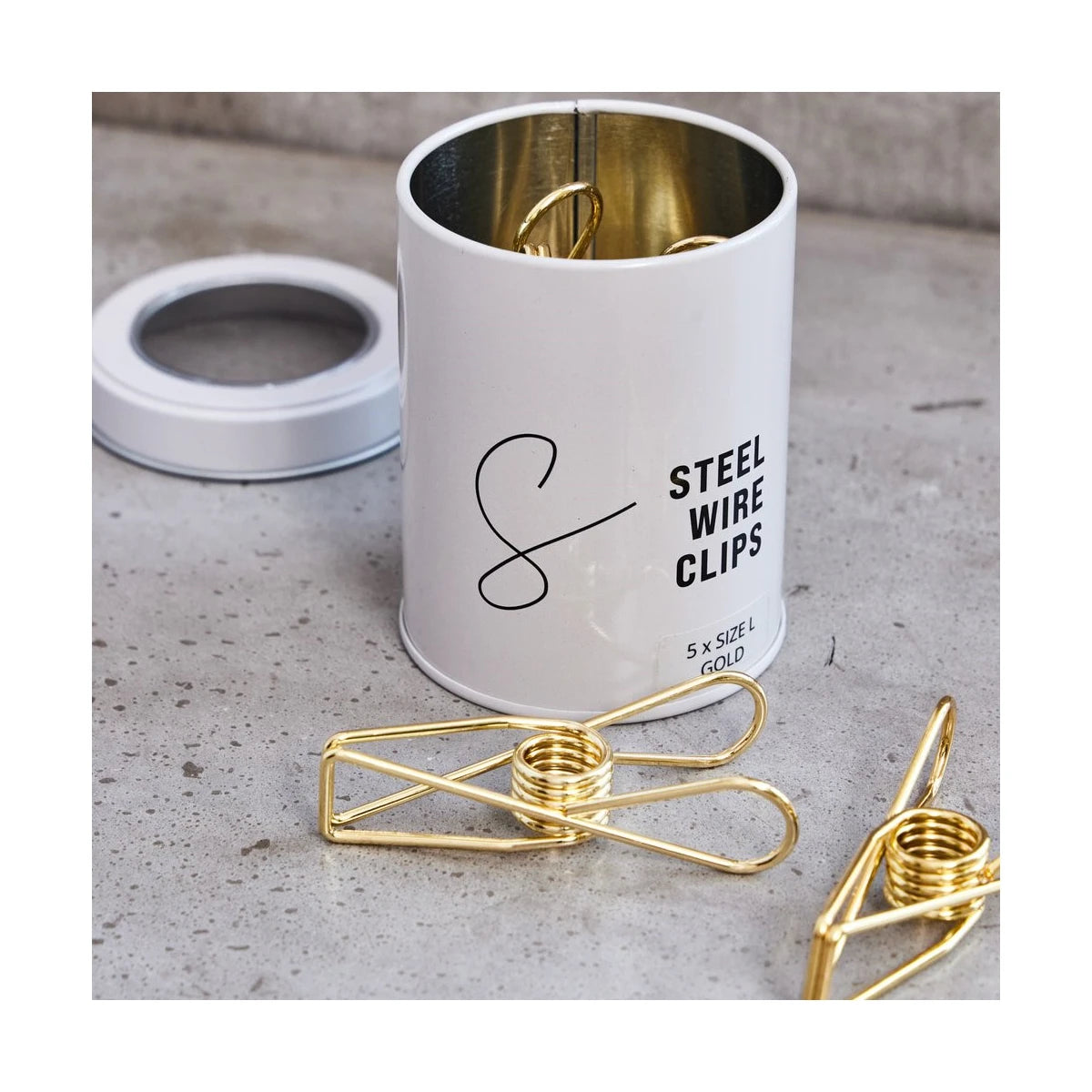 PINCES EN FIL D'ACIER GRANDES (5 pcs.) or