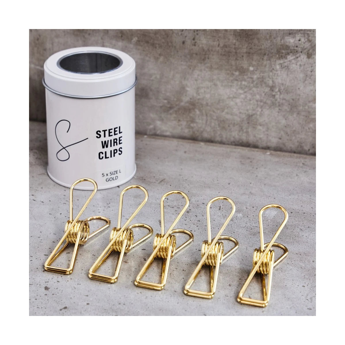 PINCES EN FIL D'ACIER GRANDES (5 pcs.) or
