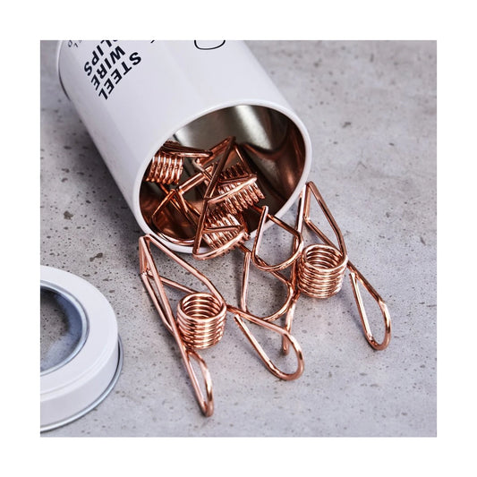 STEEL WIRE CLIPS BIG (5 pcs.) rose gold