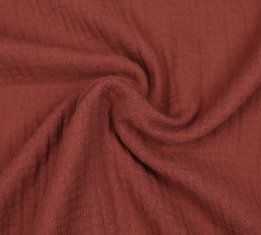 Bio Musselin Uni Rouge