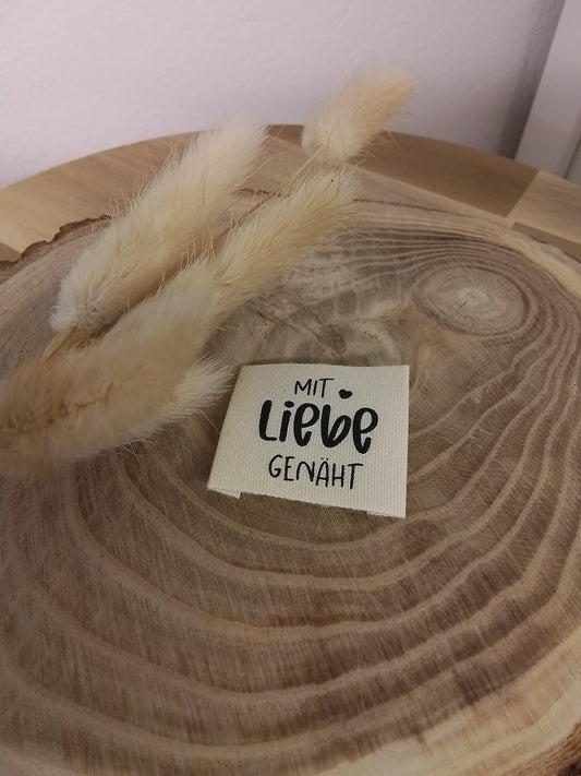 Baumwoll-Label Mit Liebe genäht