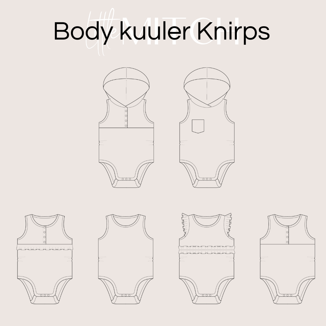 Little mitch design  E-Book Schnittmuster " Body kuuler Knirps / Grösse 50-104