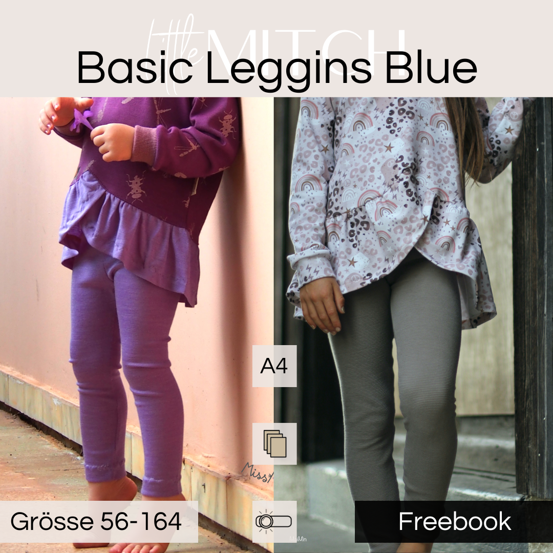 Little mitch design  Free-Book Schnittmuster "Leggins blue ''