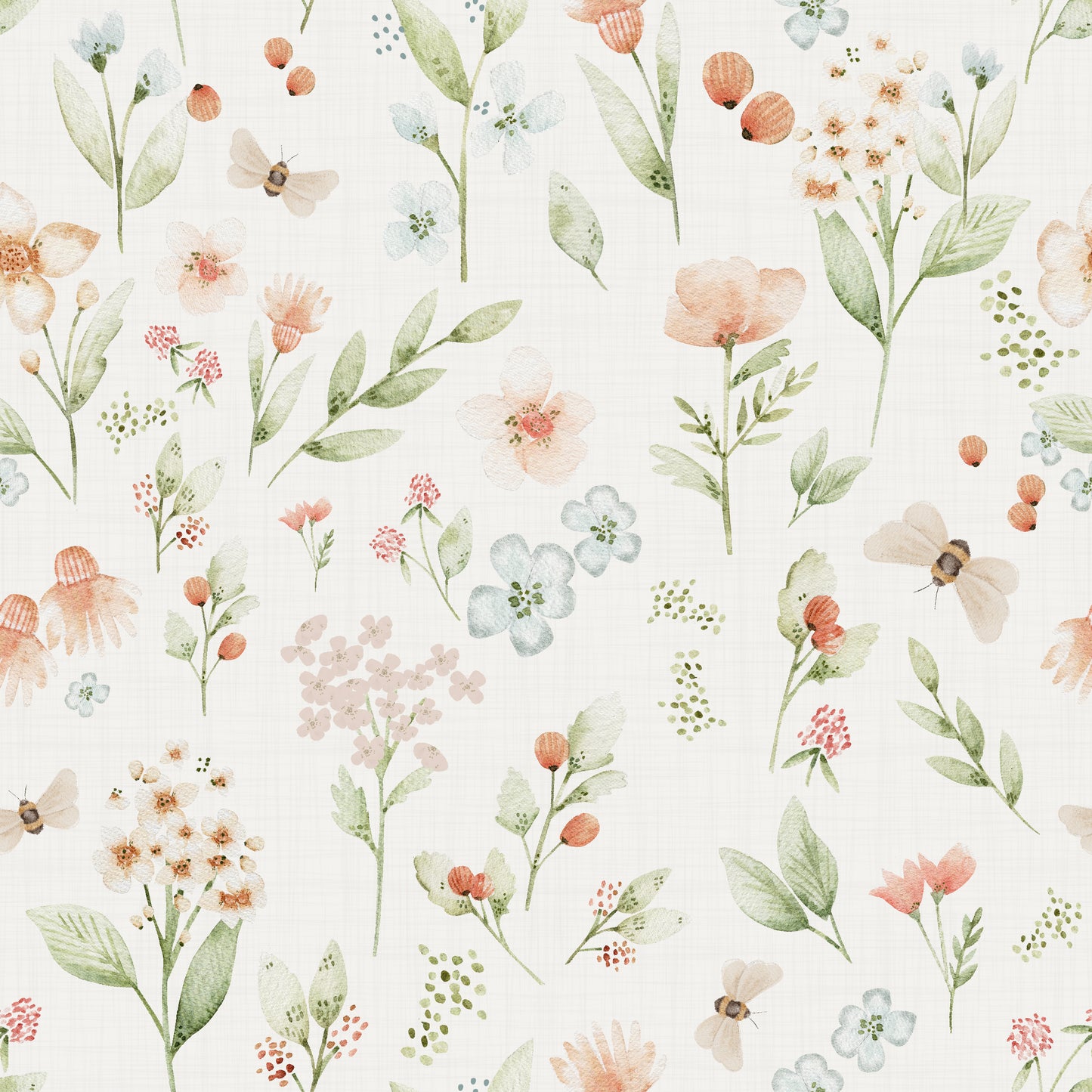Rib Jersey Flowers ecru