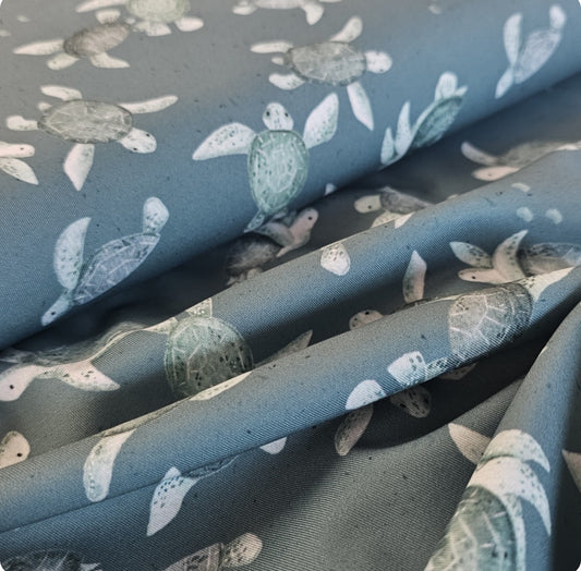 Eco Flex Lycra Stoff Turtles