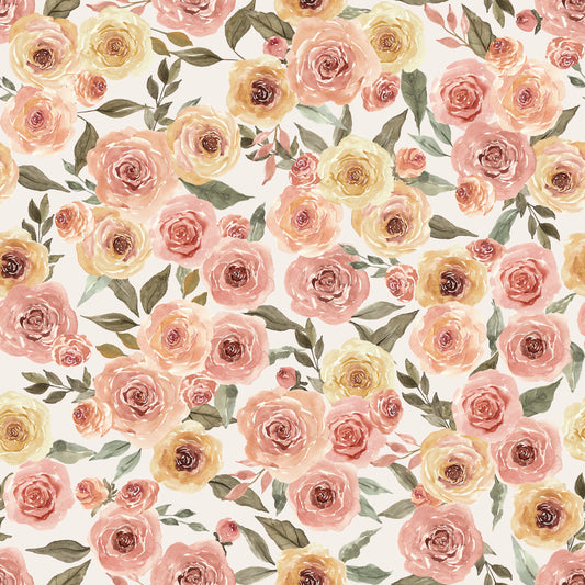French Terry "English roses''-Vorbestellung