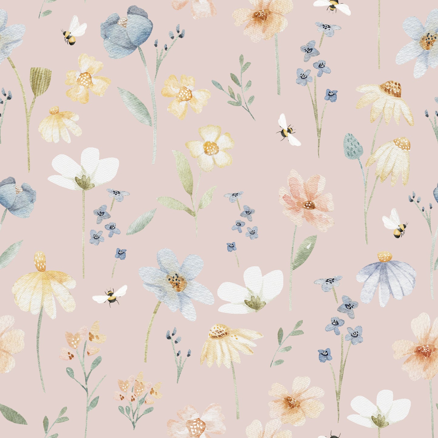 French Terry Flowers Rose