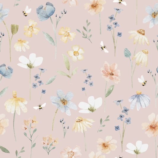 French Terry Flowers Rose