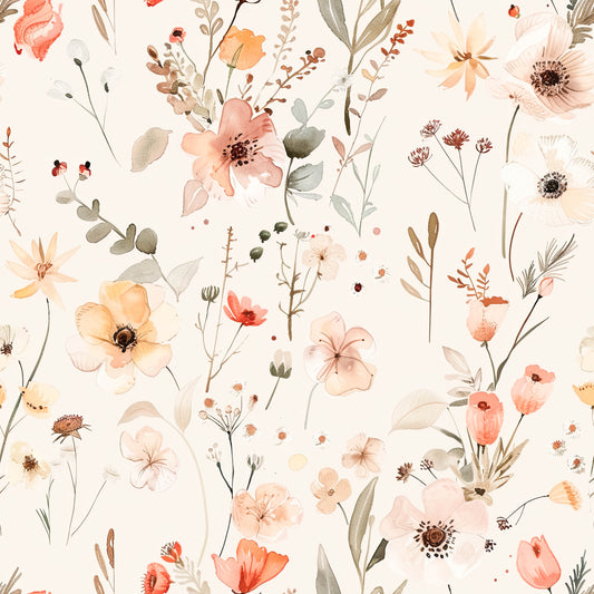 French Terry ''Mohnblumen''