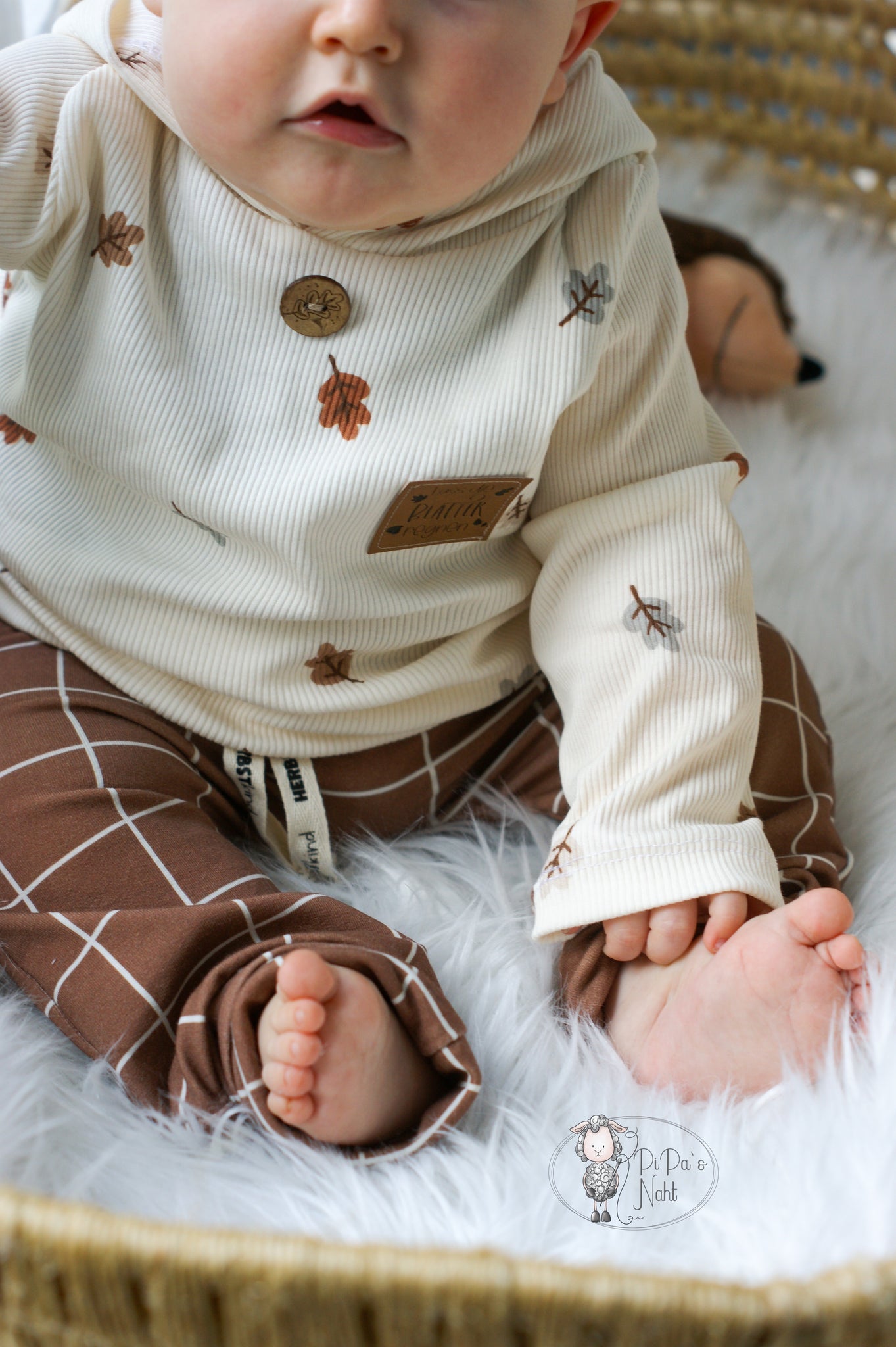 meinholder Prinz Bio Rib Jersey Herbstblätter