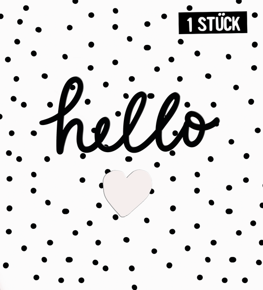 Etiquette en silicone 3D - Hello * thermocollant *