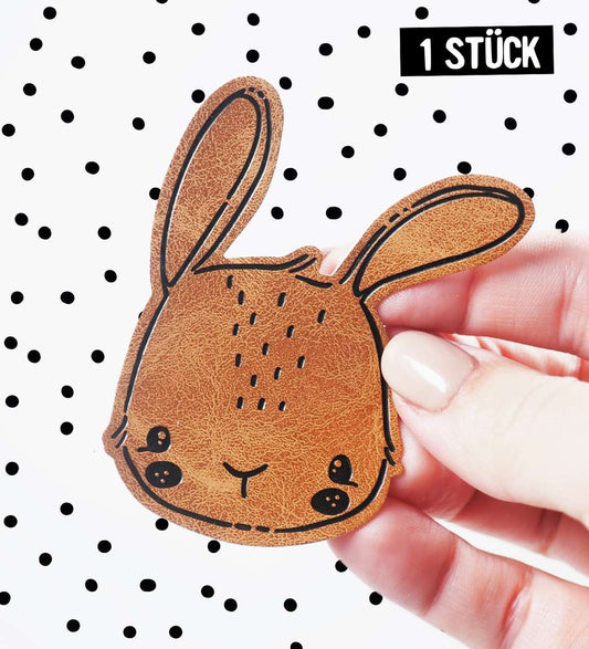 Étiquette en similicuir - *Rabbit Ella* thermocollant*