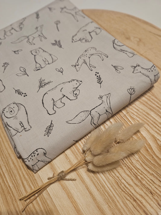 Reststück Canvas Sketch Animals 100cm