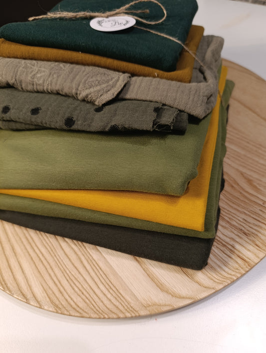 Stoffpaket gemischt Grün