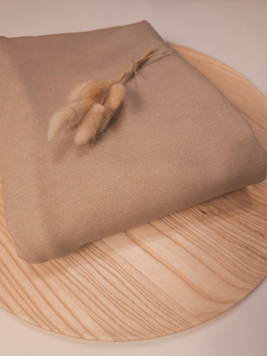 Reststück Bio Denim French Terry Hellbeige MHP 150cm