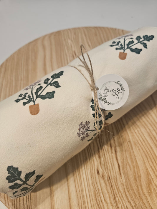 Reststück French Terry Bio Blumen 100cm