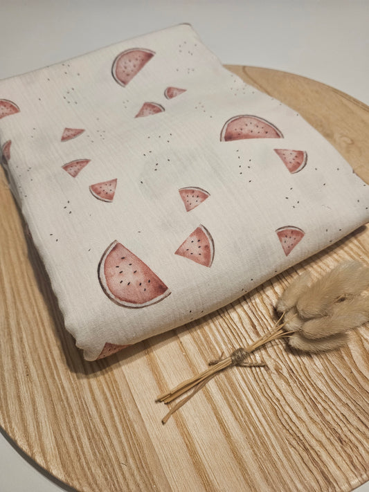 Reststück Musselin Melonen 150cm