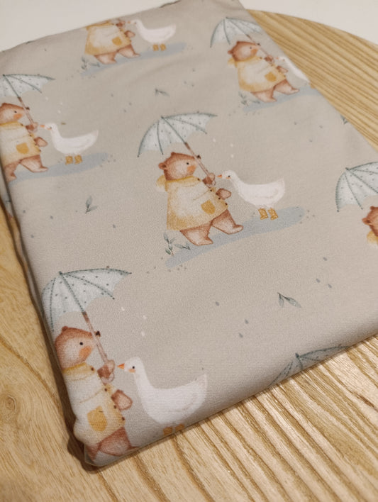 Reststück French Terry Regenbär 52cm