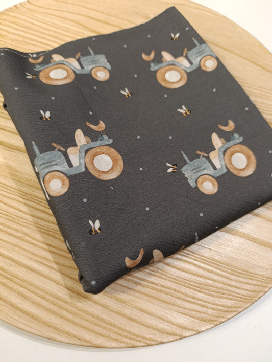 Reststück French Terry Traktor Navy 45cm